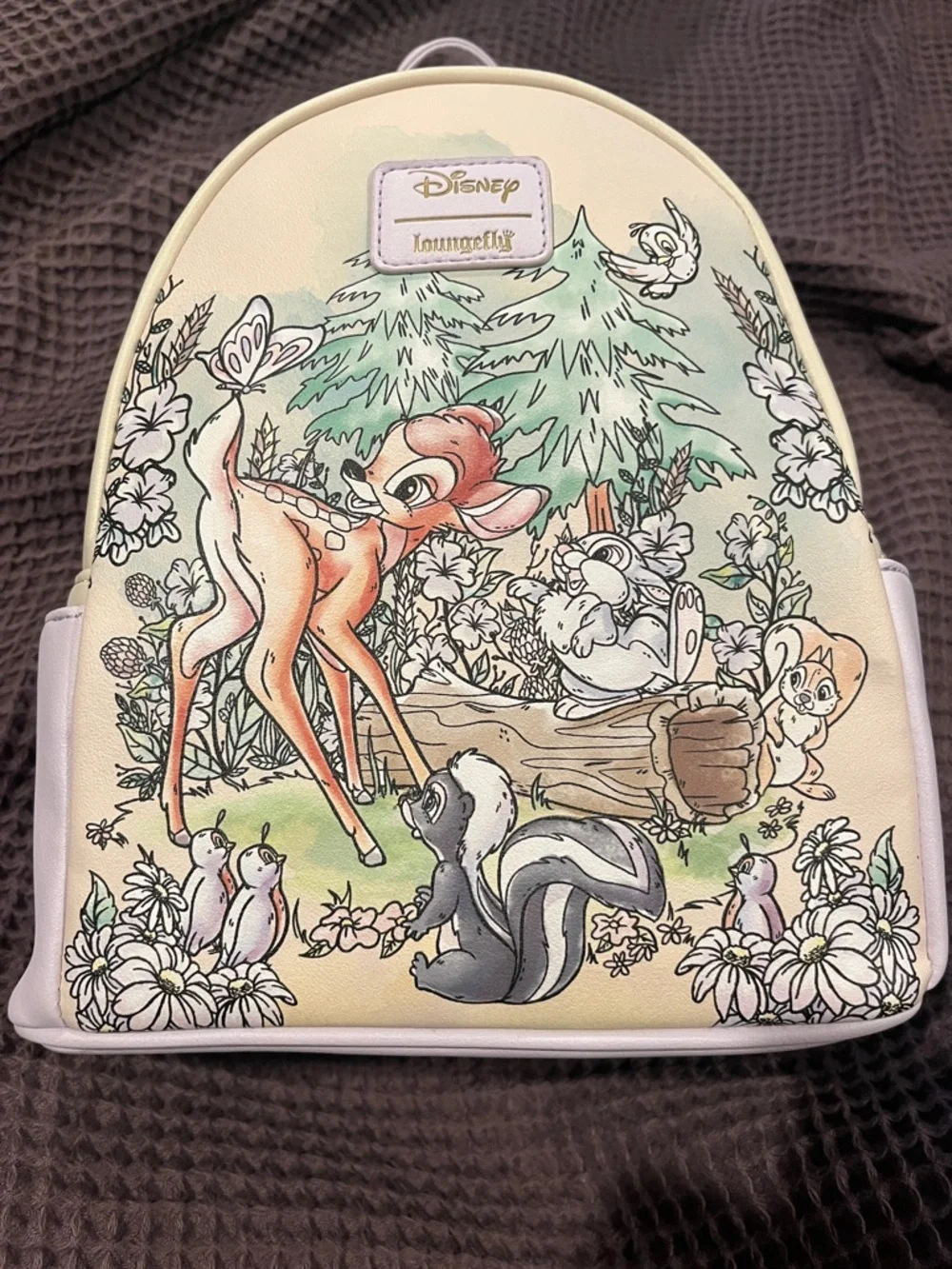 Loungefly Bambi Pastel Cream & Peach Mini Backpack